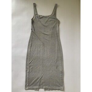 Zara Trafaluc Bodycon Tank Dress Size Medium Sleeveless Thin Black Stripes